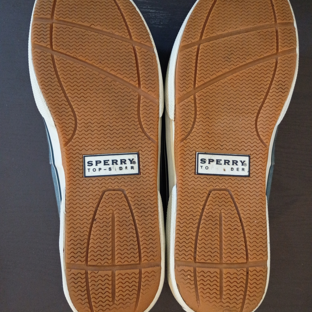 Sperry Men's 9M Distressed Denim Blue Boat Shoes. Gently Worn. - Picture 5 of 6